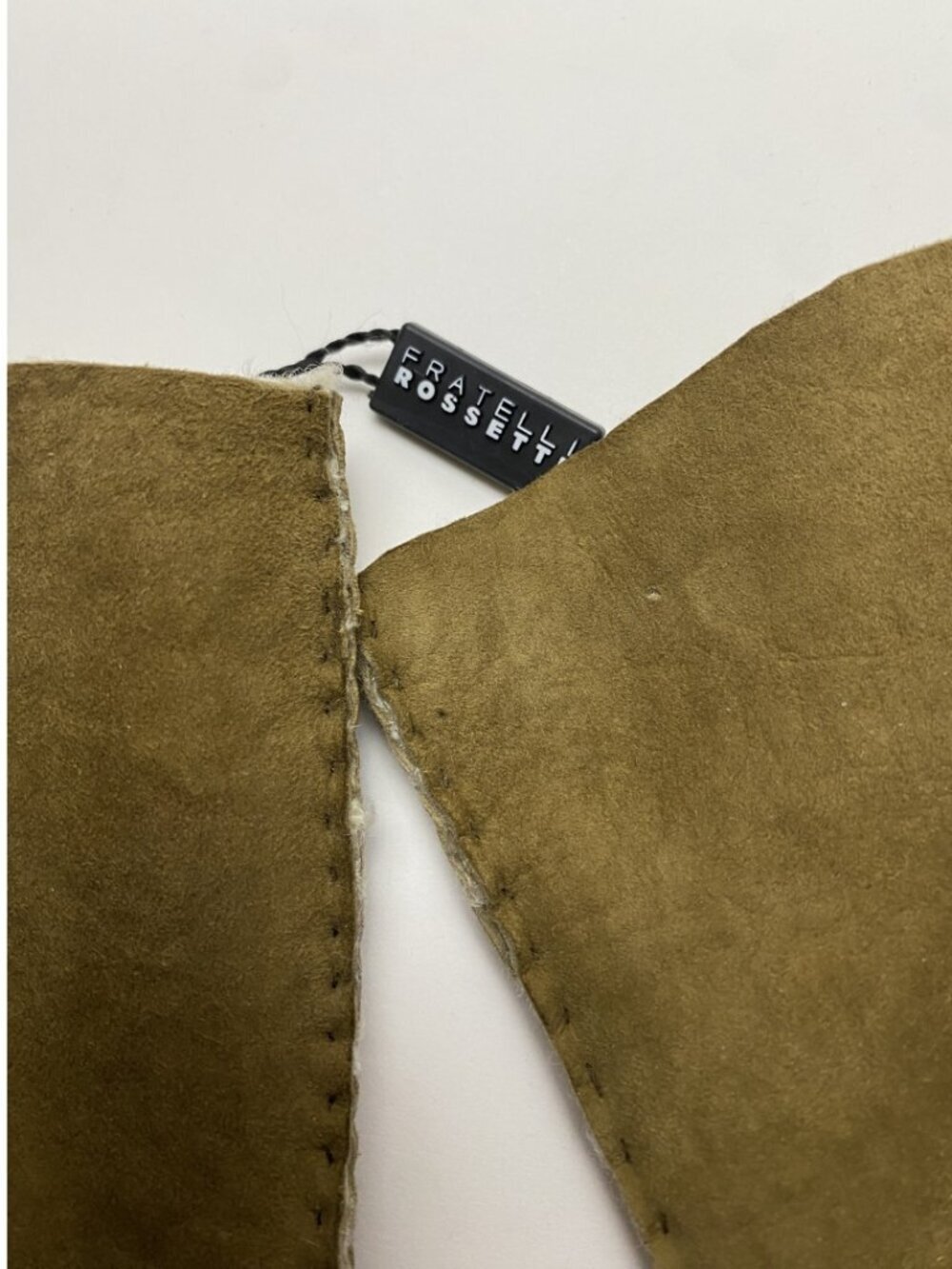 Fratelli Rossetti Beige Shearling Leather Gloves Size 9 - Picture 4 of 5